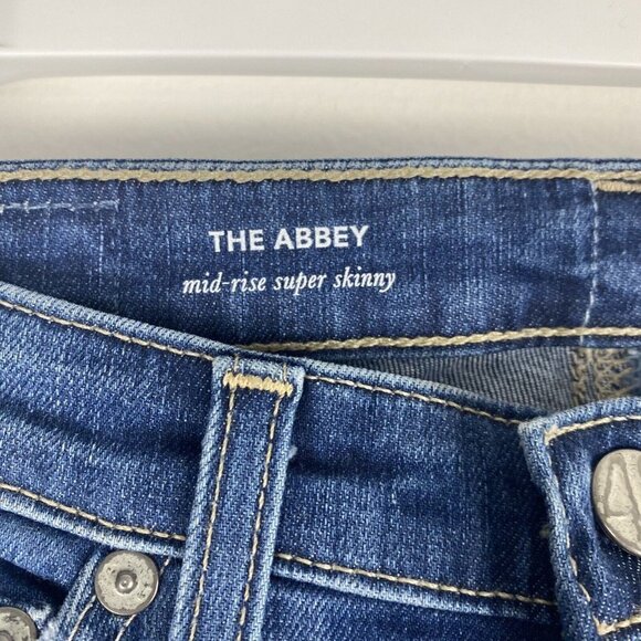 AG Adriano Goldschmied Womens Skinny Jeans Size 24 Medium Wash Abbey Mid Rise - Picture 3 of 11